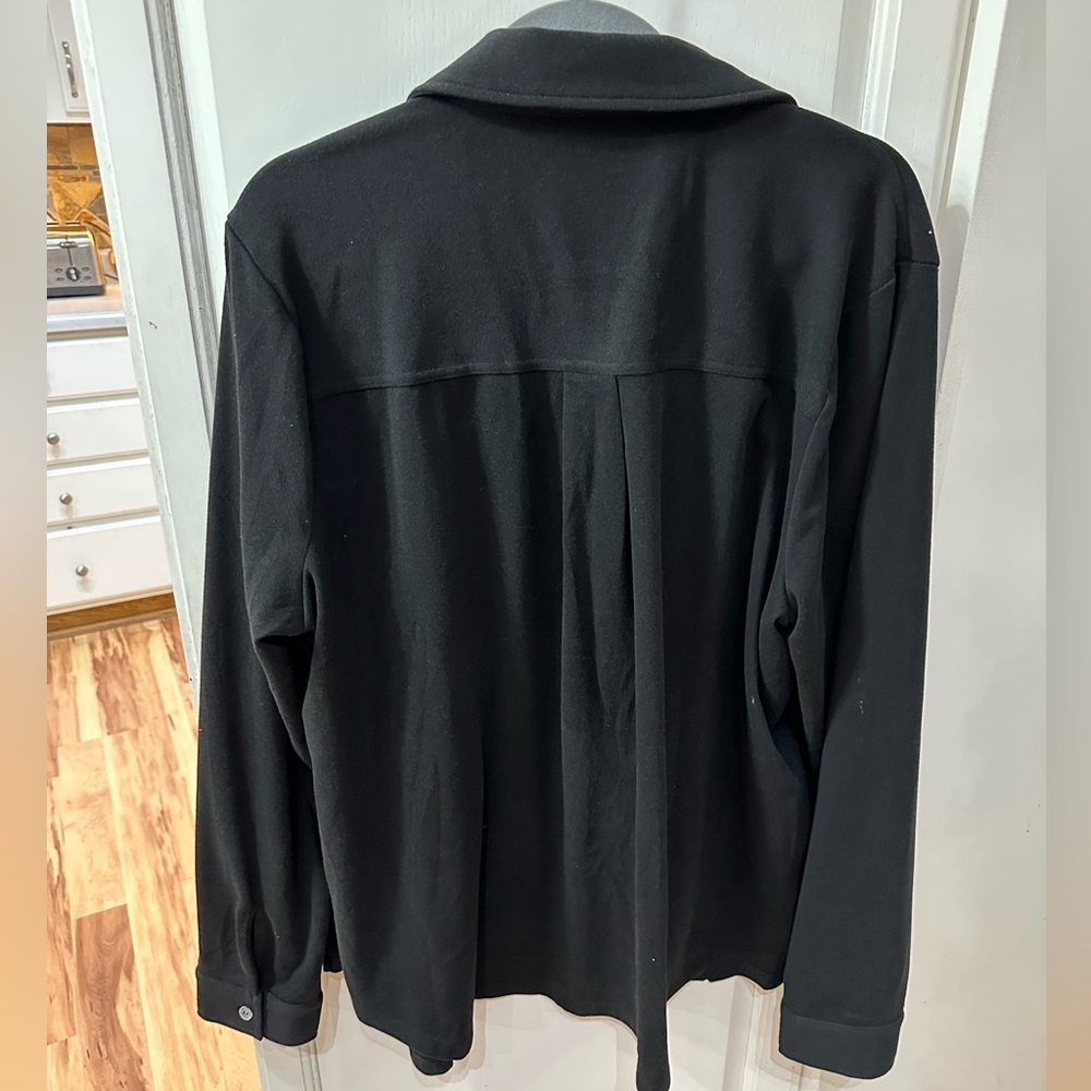 Doe & Rae Black Fleece Shacket - Picture 3 of 3